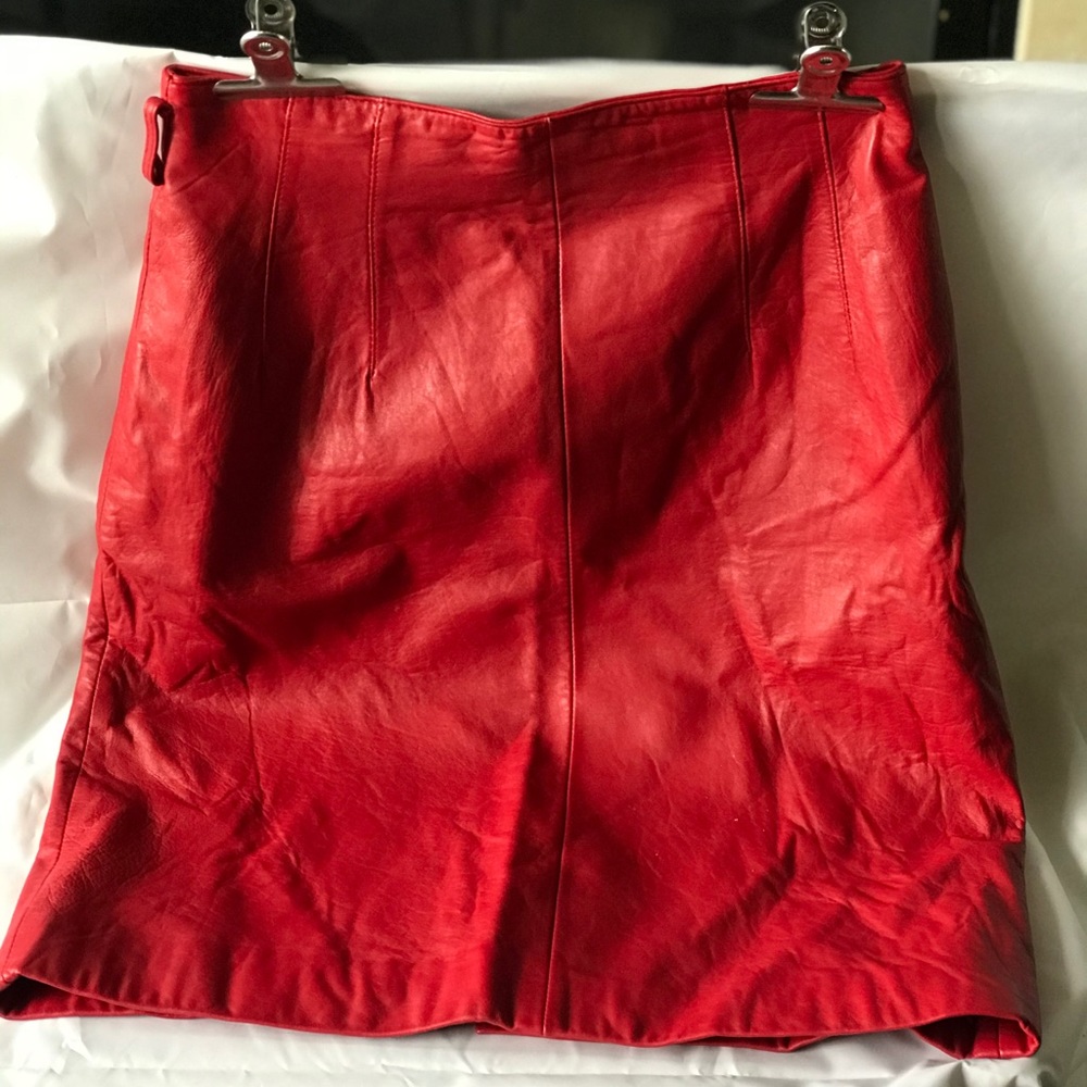 Red Leather Skirt